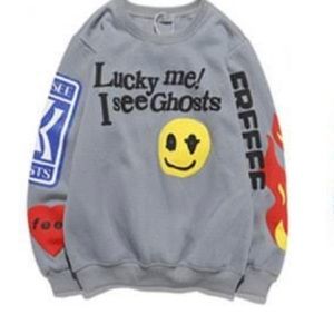 Kanye West lucky I see ghosts crew neck size medium